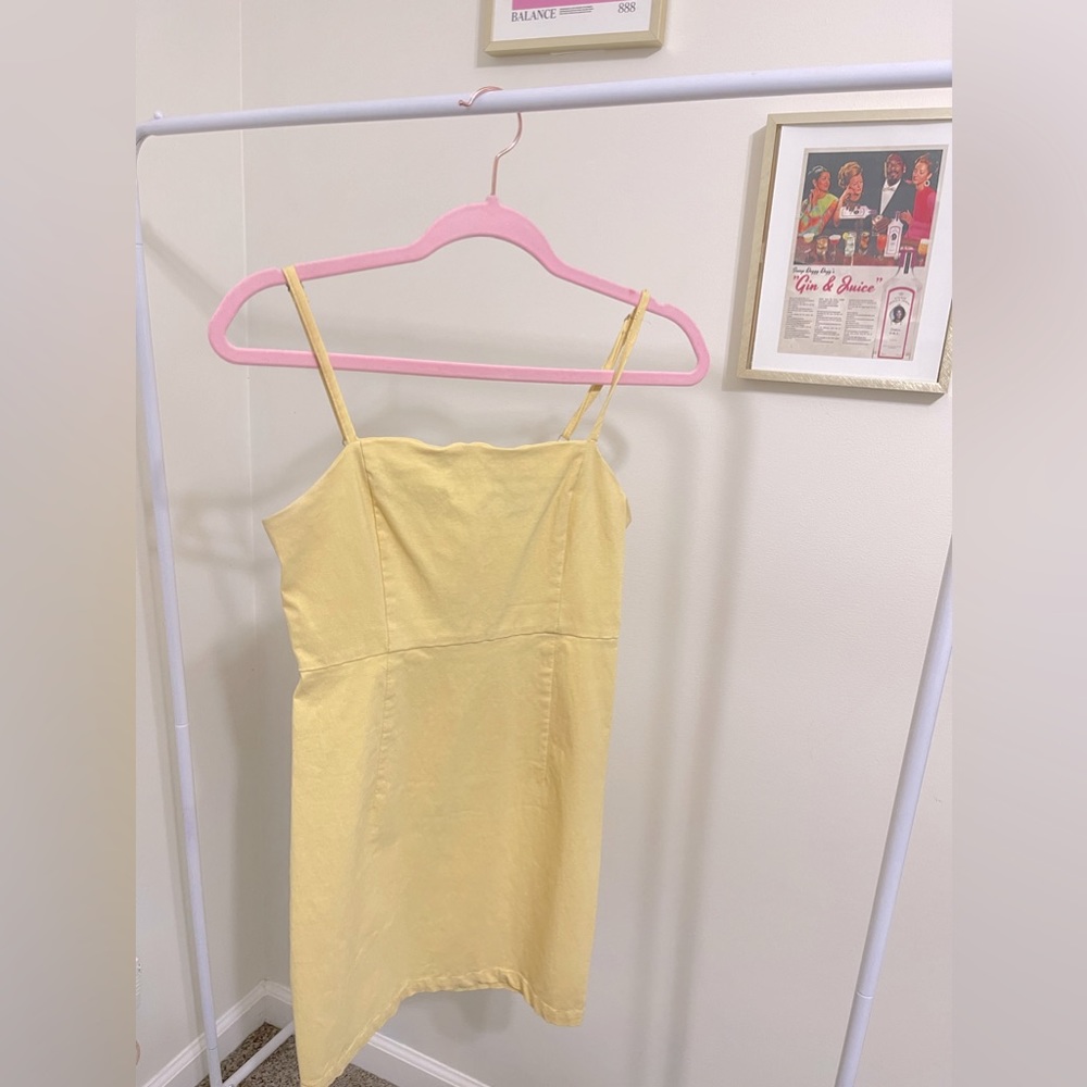 Yellow mini dress